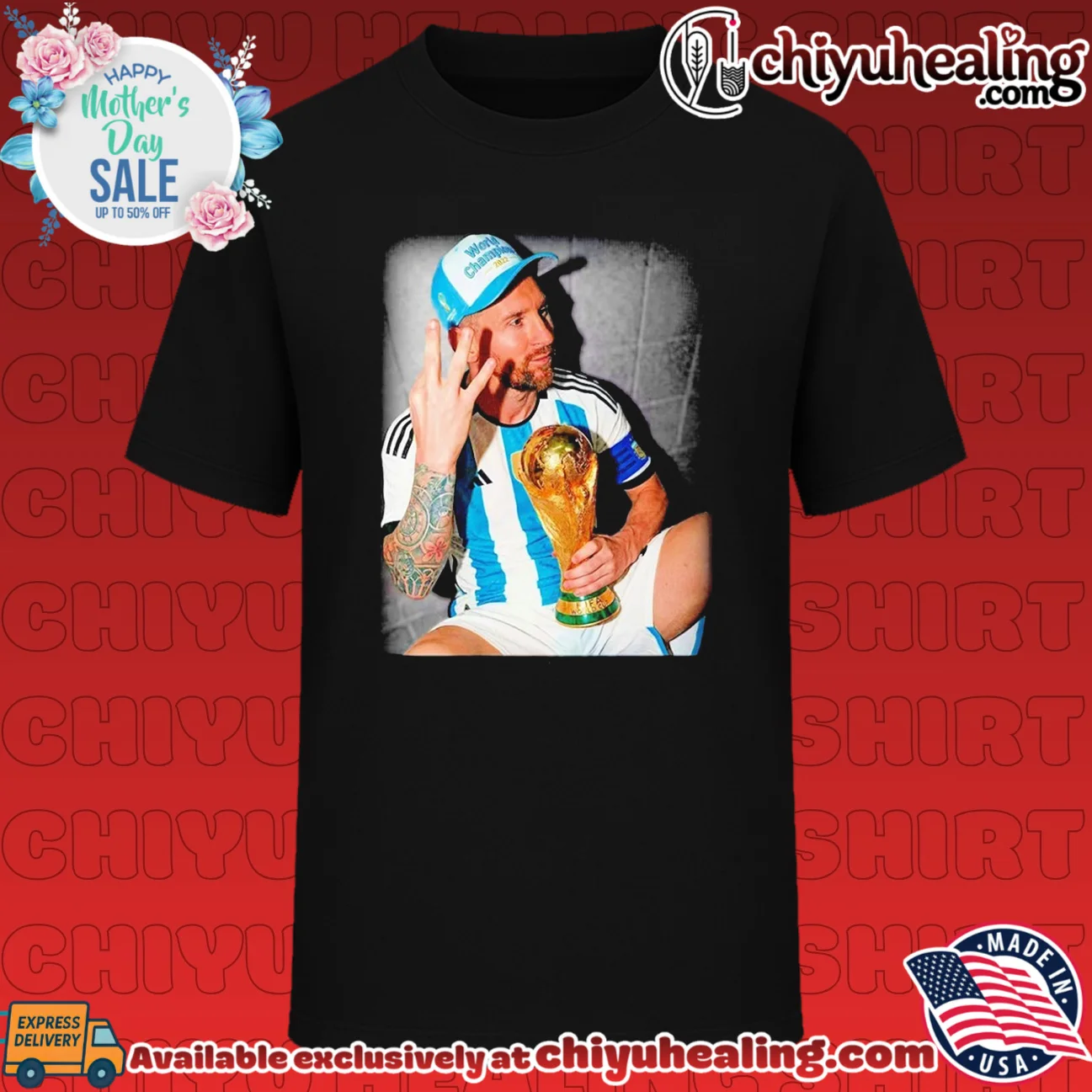 Lionel Messi Argentina World Cup 2022 Champion 3 Time shirt & hoodie