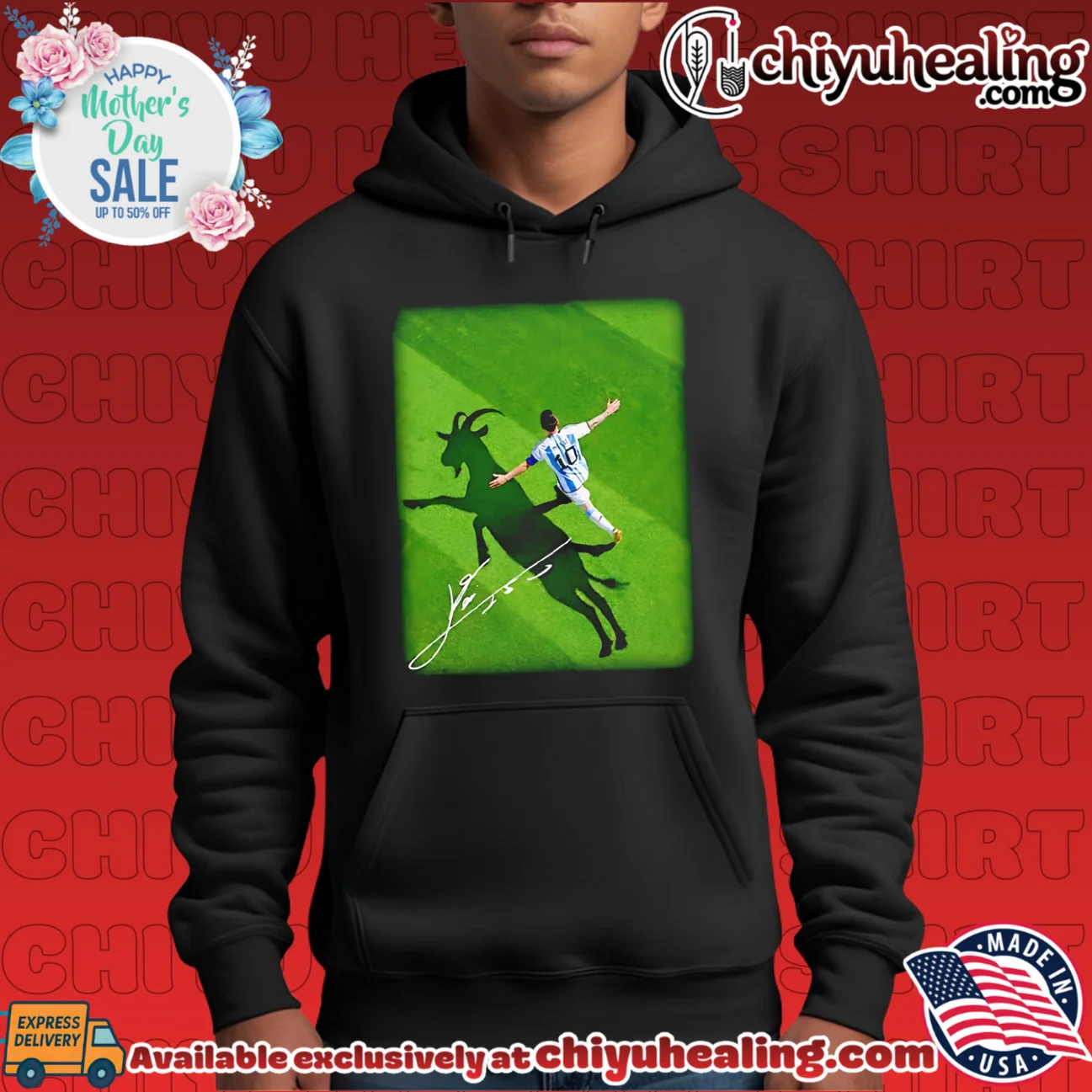 Lionel Messi GOAT signature shirt & hoodie Lionel Messi GOAT signature shirt & hoodie