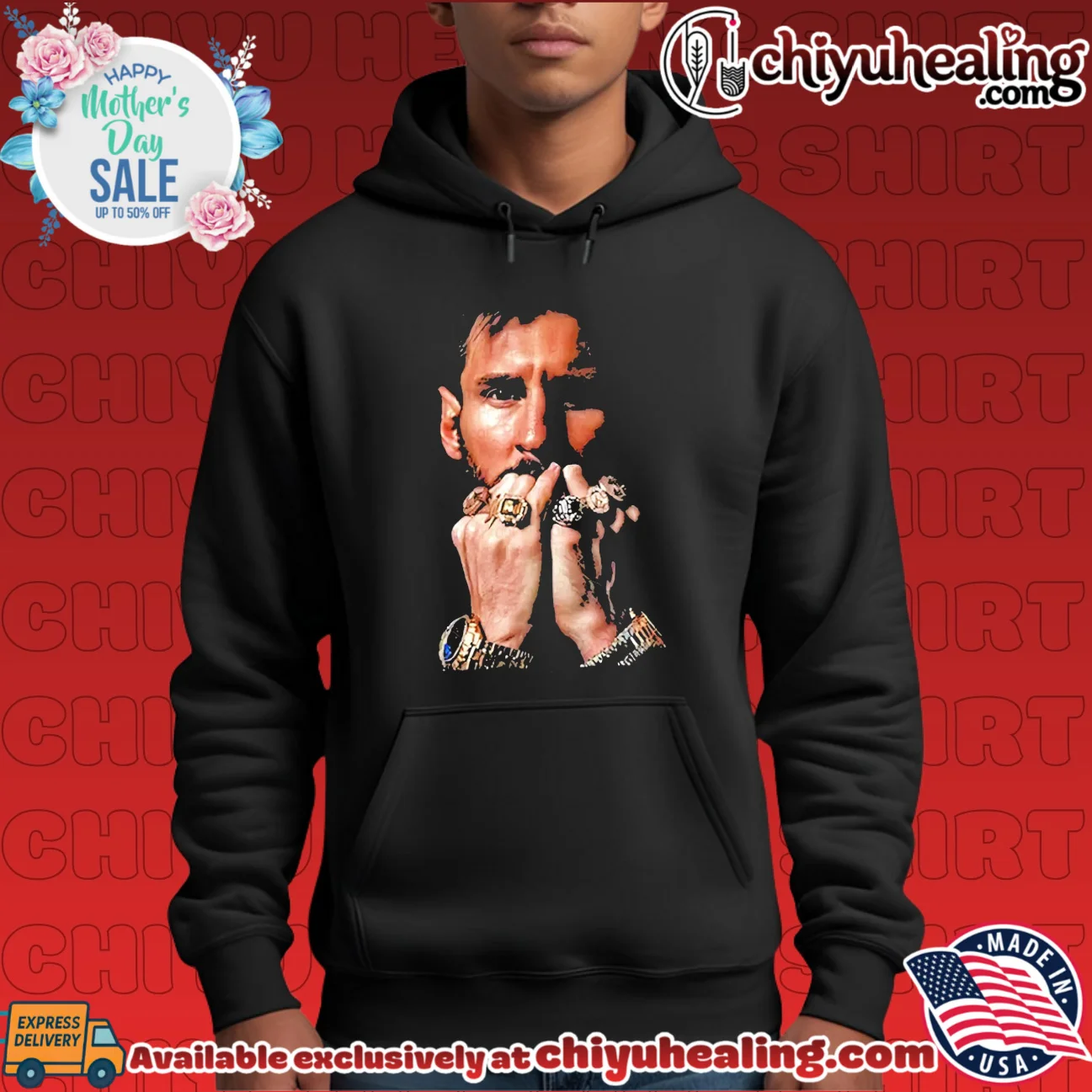 Lionel Messi Inter Miami CF Rings Portrait shirt & hoodie Lionel Messi Inter Miami CF Rings Portrait shirt & hoodie