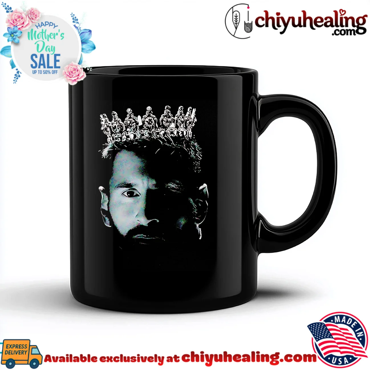 Lionel Messi King Crown Portrait Inter Miami shirt & hoodie Lionel Messi King Crown Portrait Inter Miami shirt & hoodie