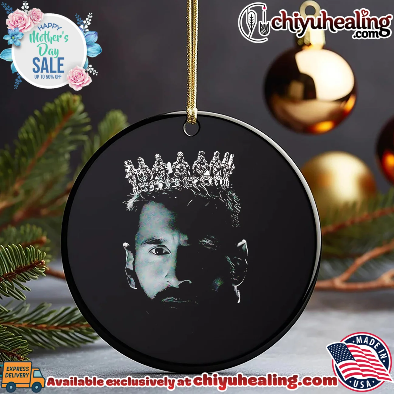 Lionel Messi King Crown Portrait Inter Miami shirt & hoodie Lionel Messi King Crown Portrait Inter Miami shirt & hoodie