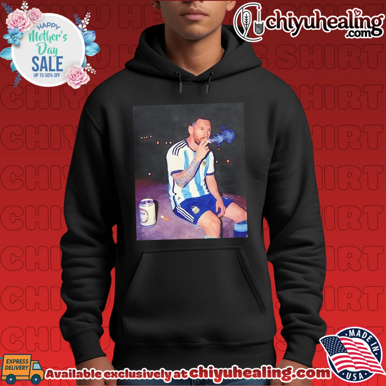 Lionel Messi smoking vintage shirt & hoodie Lionel Messi smoking vintage shirt & hoodie