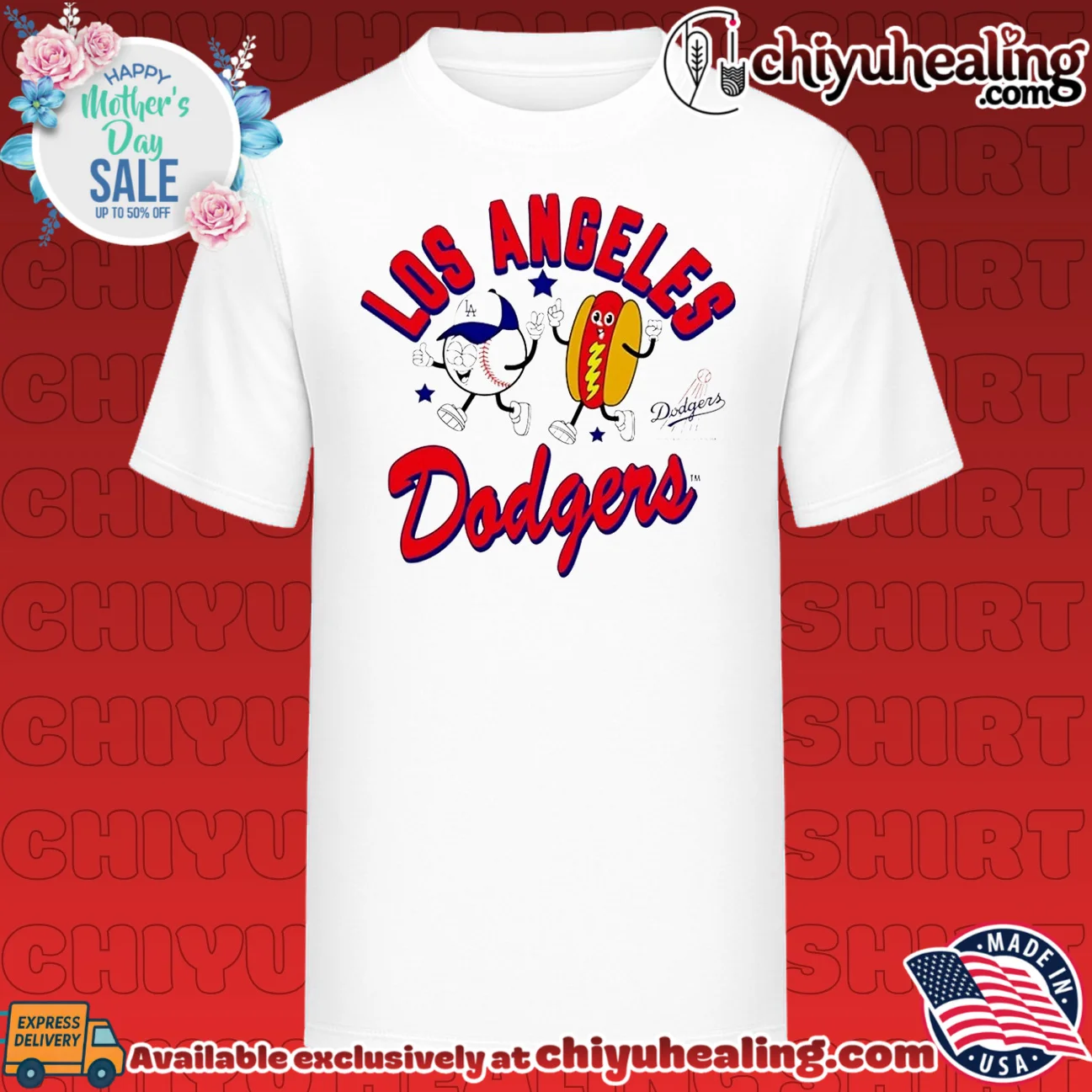 Los Angeles Dodgers HotDog Preschool Snack cartoon