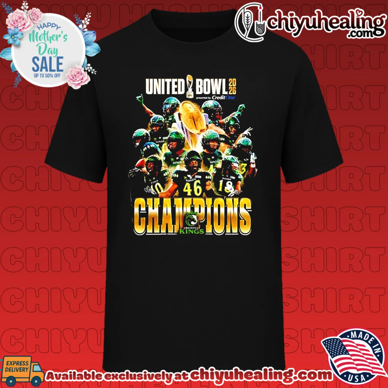 Louisville Kings 2026 United Bowl Champions player collage