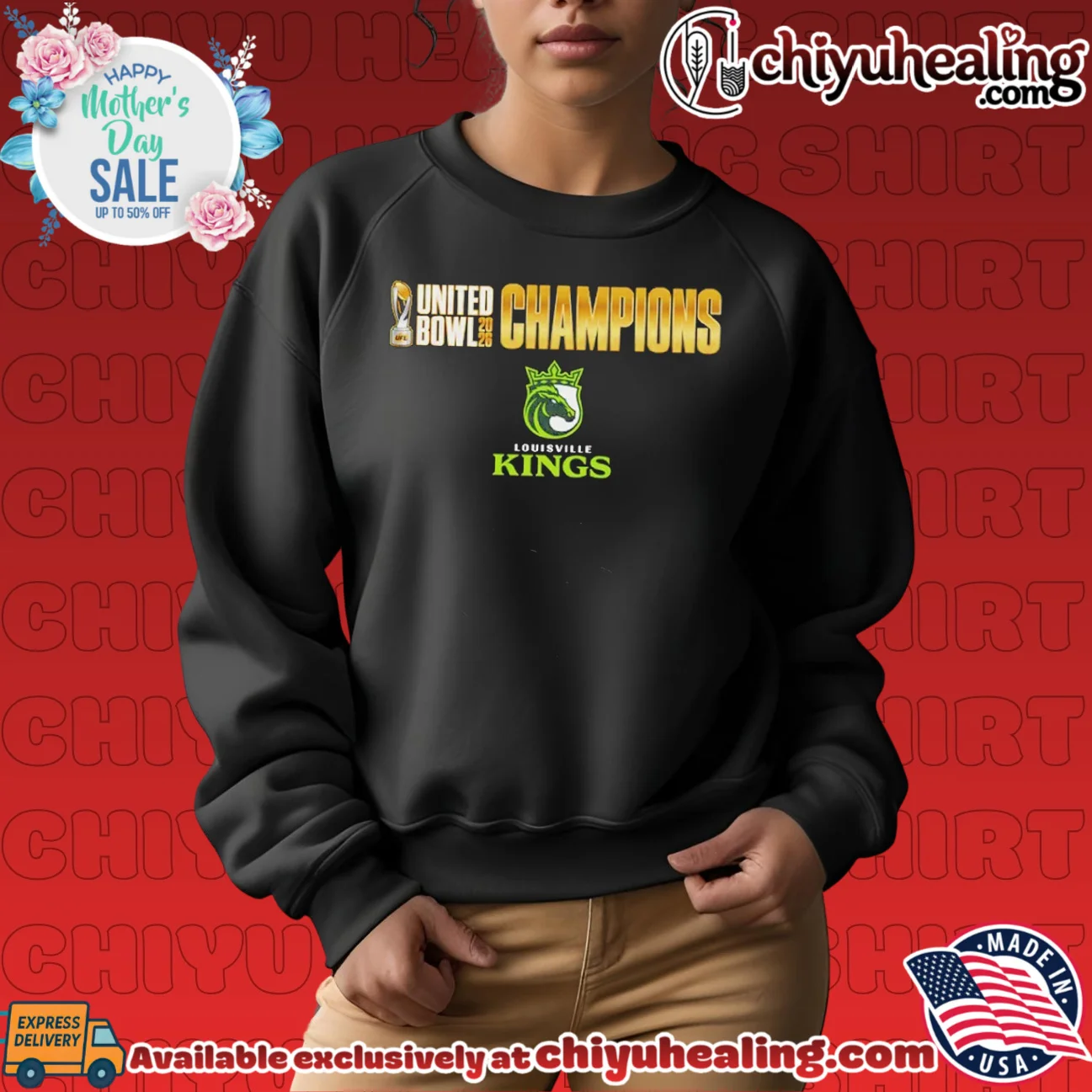 Louisville Kings UFL United Bowl 2026 Champions ultimate shirt & hoodie - The Fan Collection Louisville Kings UFL United Bowl 2026 Champions