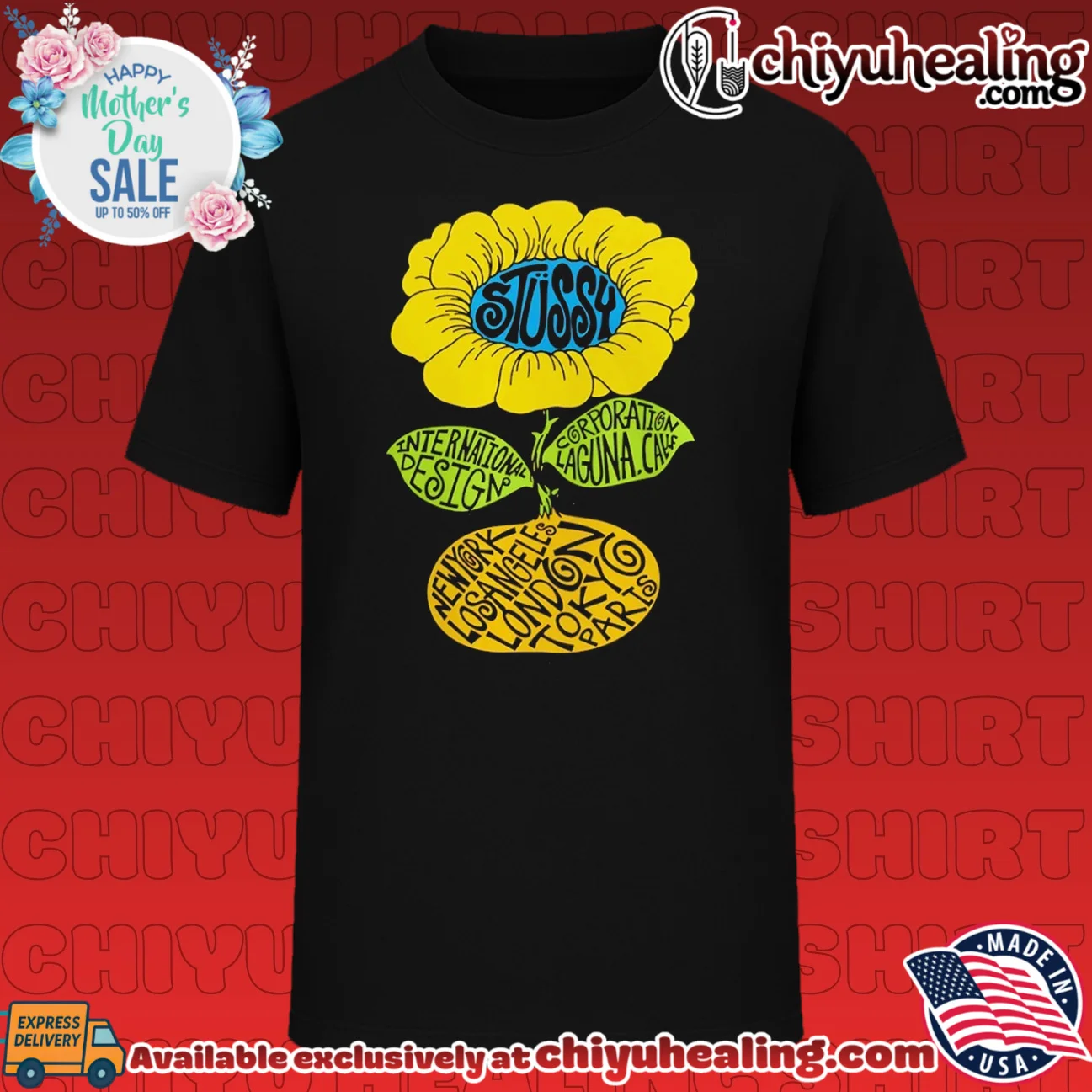 Love Island UK Tommy Murphy Stussy Sunflower shirt & hoodie