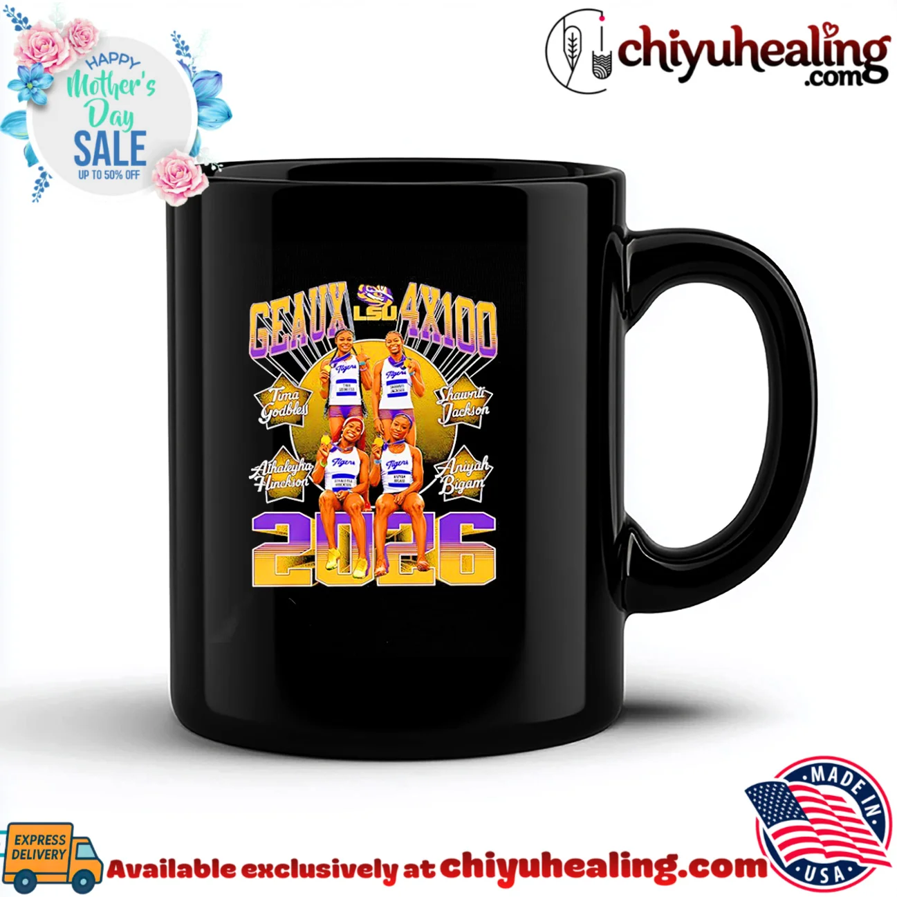 LSU Geaux 4×100 2026 team athletes illustration viral shirt & hoodie | IP Merchandise LSU Geaux 4×100 2026 team athletes illustration