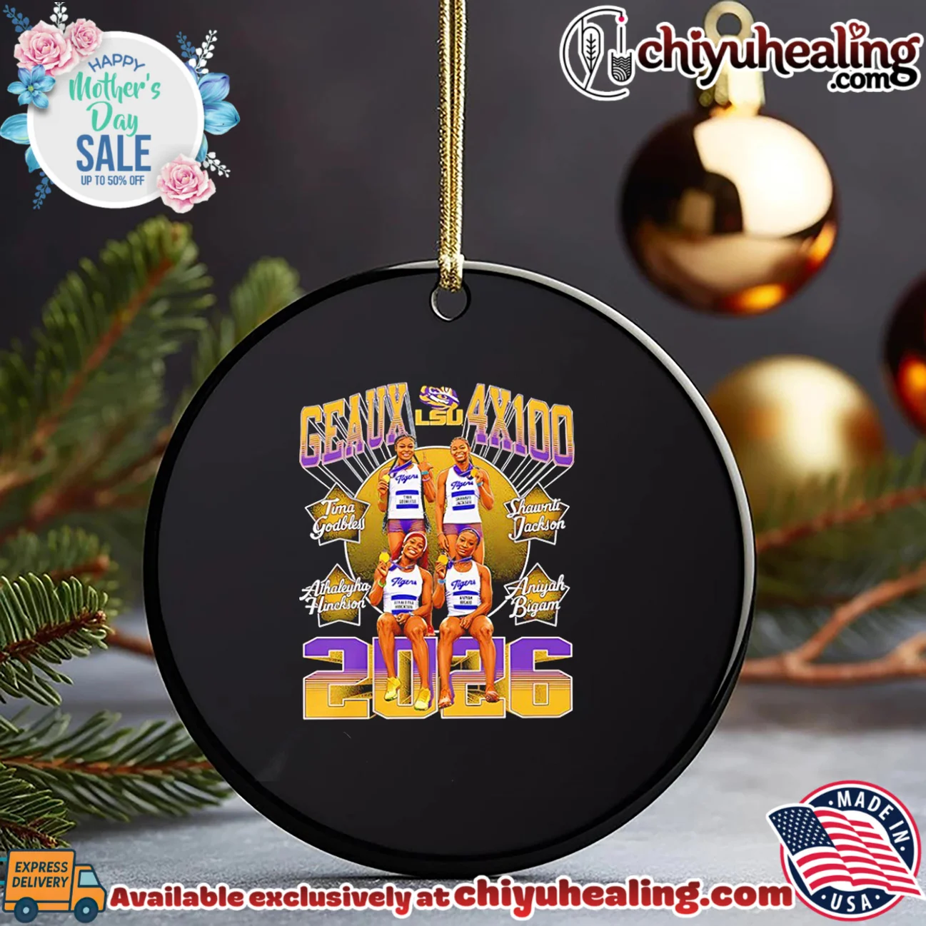 LSU Geaux 4×100 2026 team athletes illustration viral shirt & hoodie | IP Merchandise LSU Geaux 4×100 2026 team athletes illustration