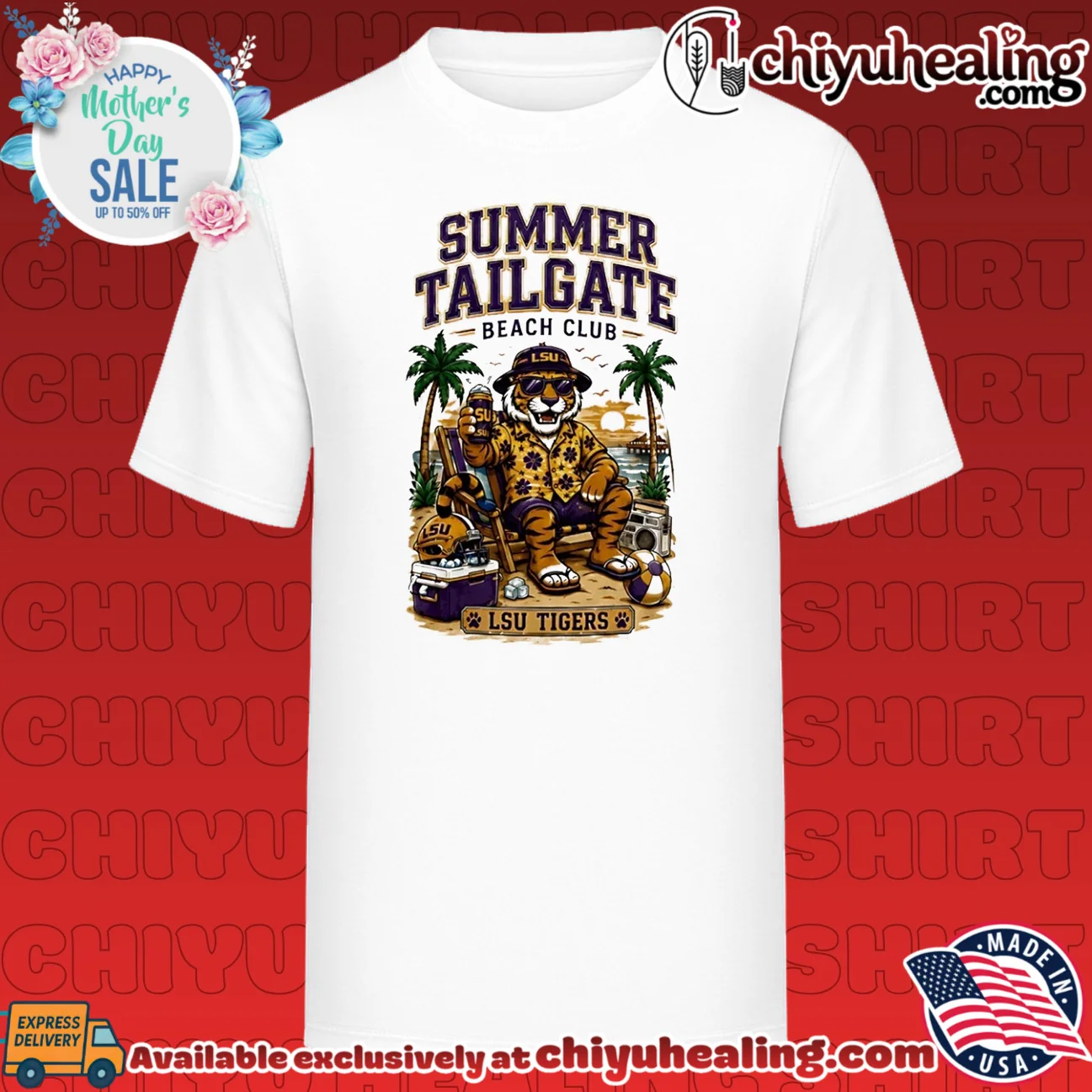 Lsu Tigers Summer Tailgate Beach Club mascot