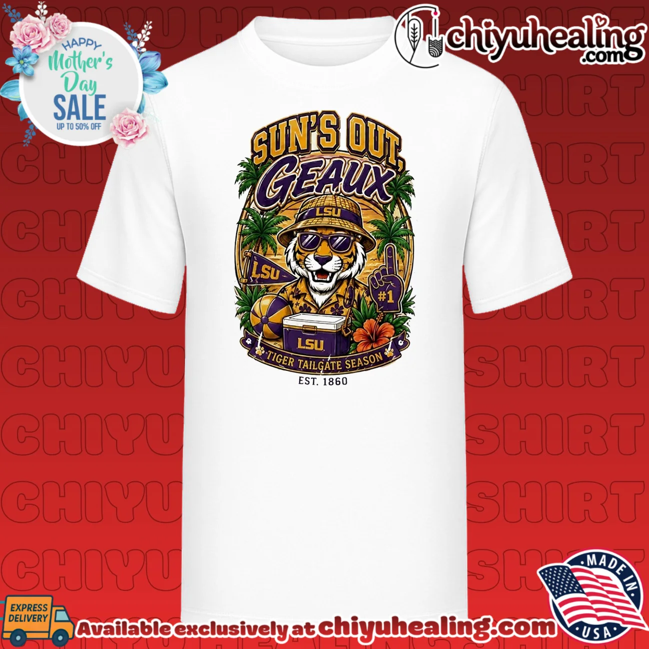 Lsu Tigers Sun's Out Geaux Tiger Tailgate Season mascot