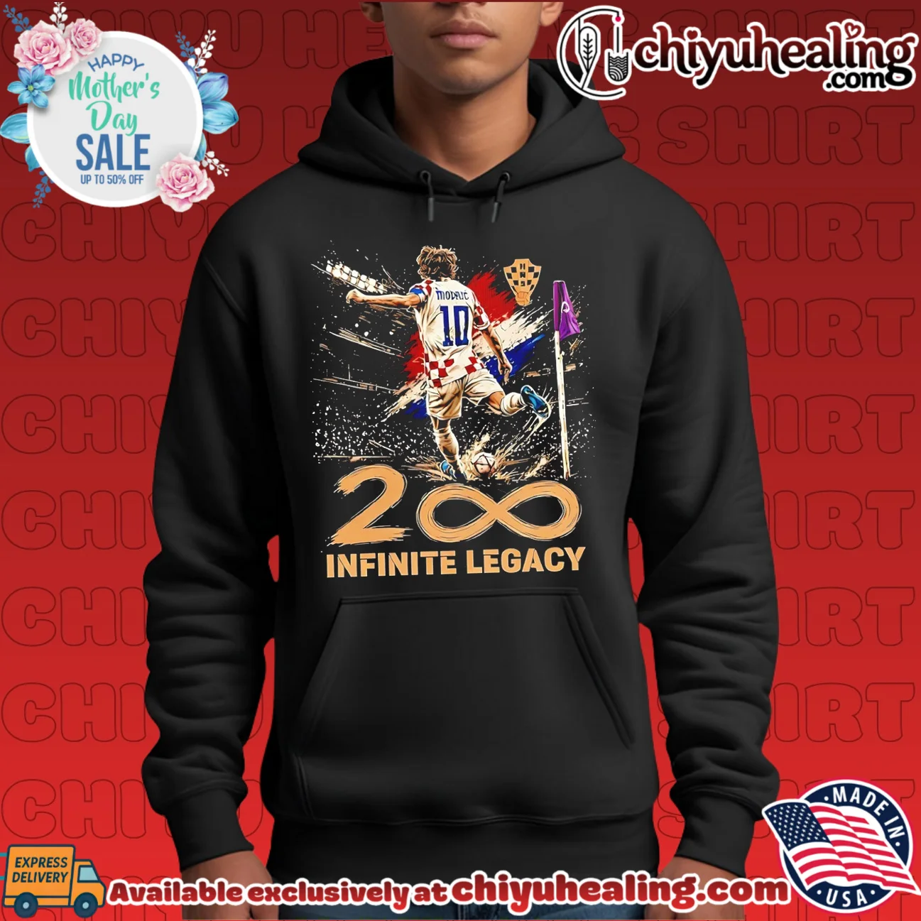 Luka Modric 200 Caps Croatia Infinite Legacy Black Graphic shirt & hoodie Luka Modric 200 Caps Croatia Infinite Legacy Black Graphic shirt & hoodie