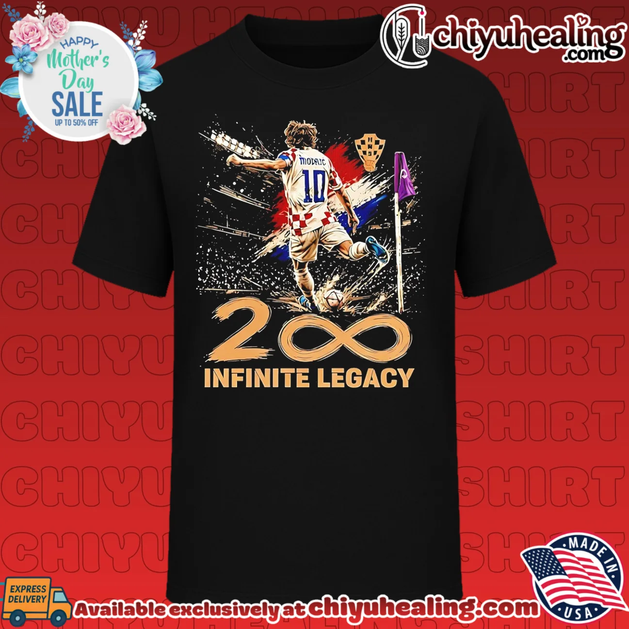 Luka Modric 200 Caps Croatia Infinite Legacy Black Graphic shirt & hoodie