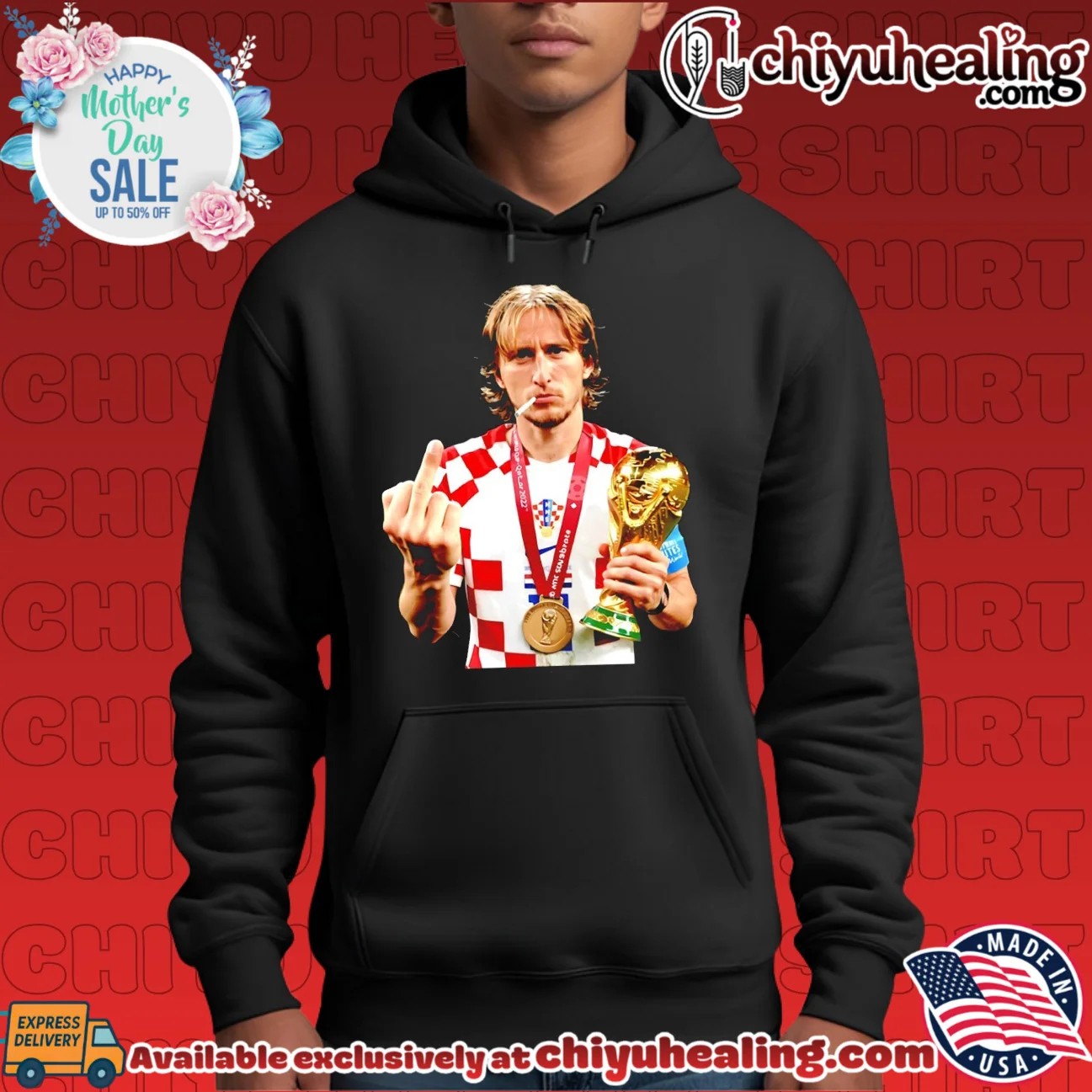 Luka Modrić Croatia World Cup Champion Soccer Legend Middle Finger shirt & hoodie Luka Modrić Croatia World Cup Champion Soccer Legend Middle Finger shirt & hoodie