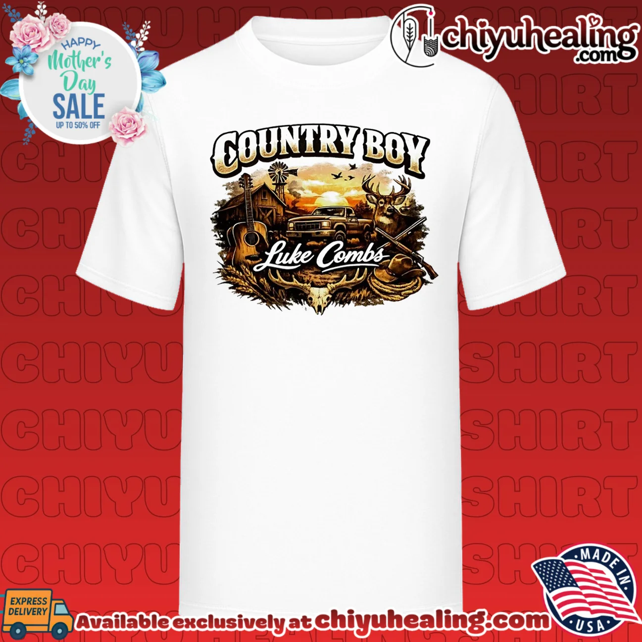 Luke Combs Country Boy vintage