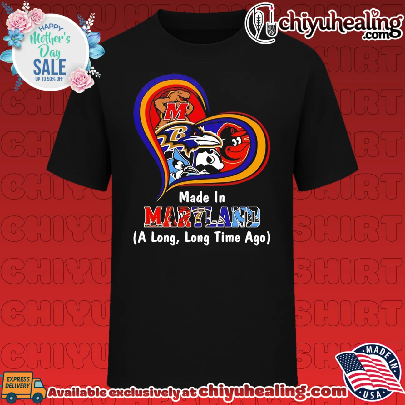 Made in Maryland A Long Long Time Ago heart shirt & hoodie