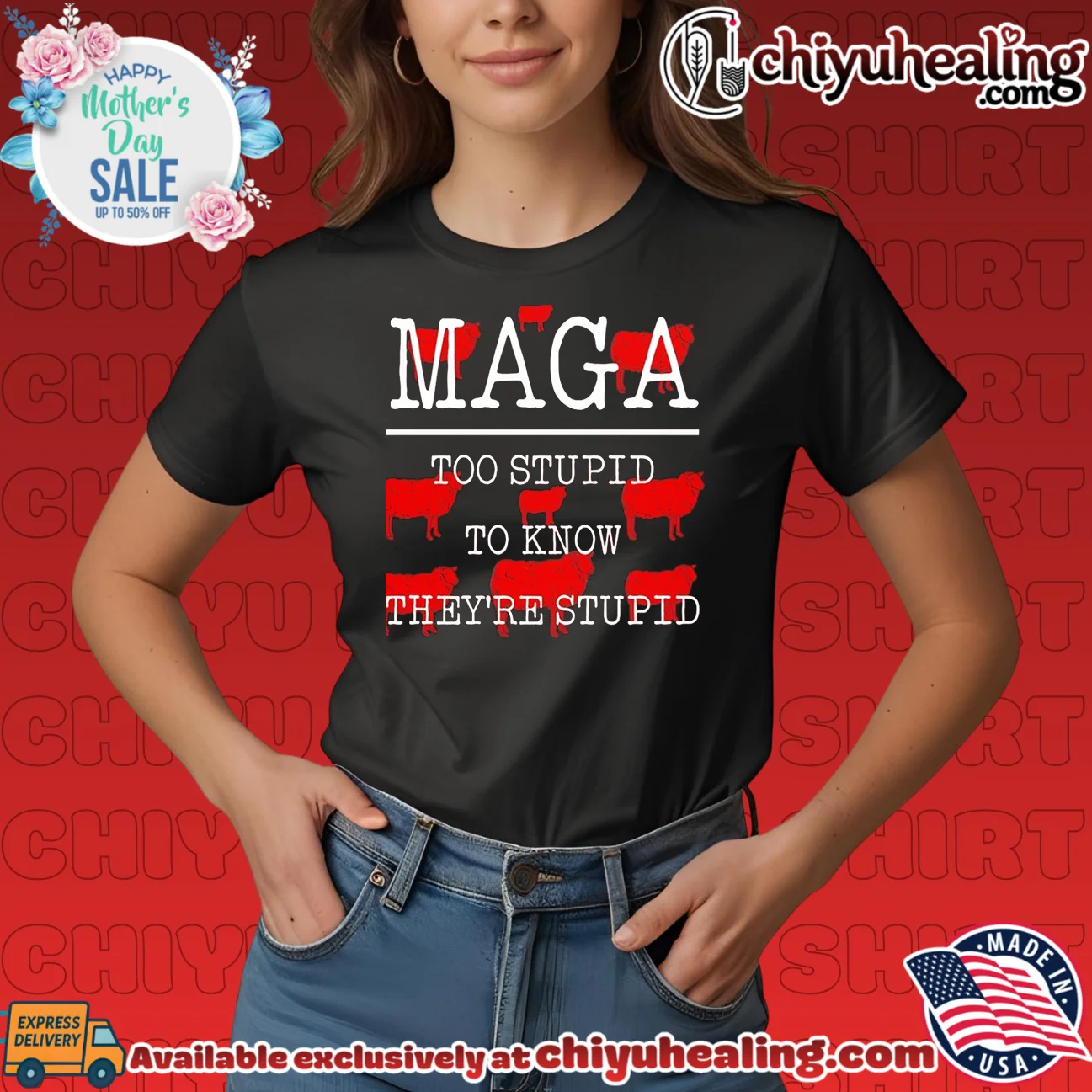 MAGA too stupid to know they're stupid shirt & hoodie MAGA too stupid to know they're stupid