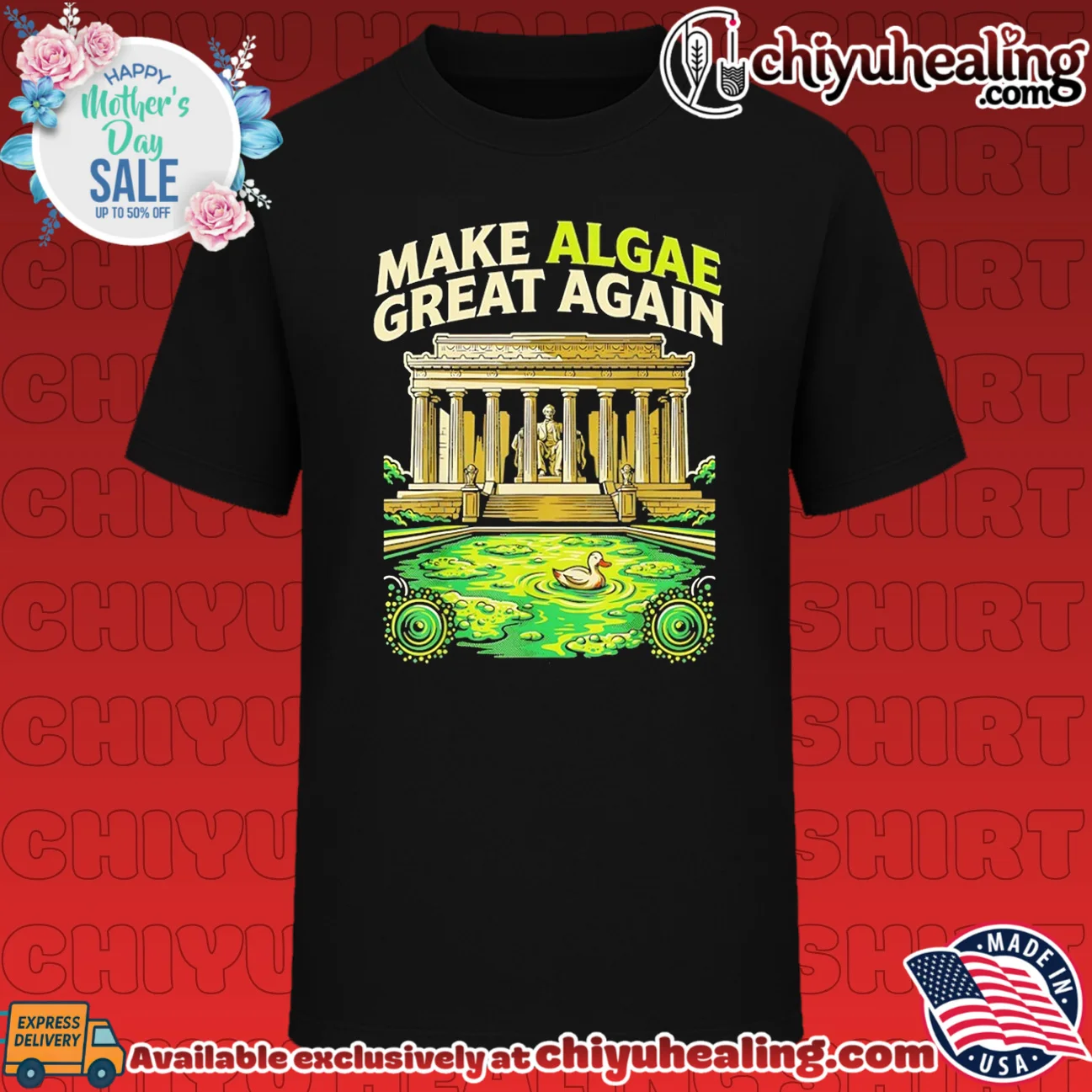 Make Algae Great Again Funny Political Satire shirt & hoodie