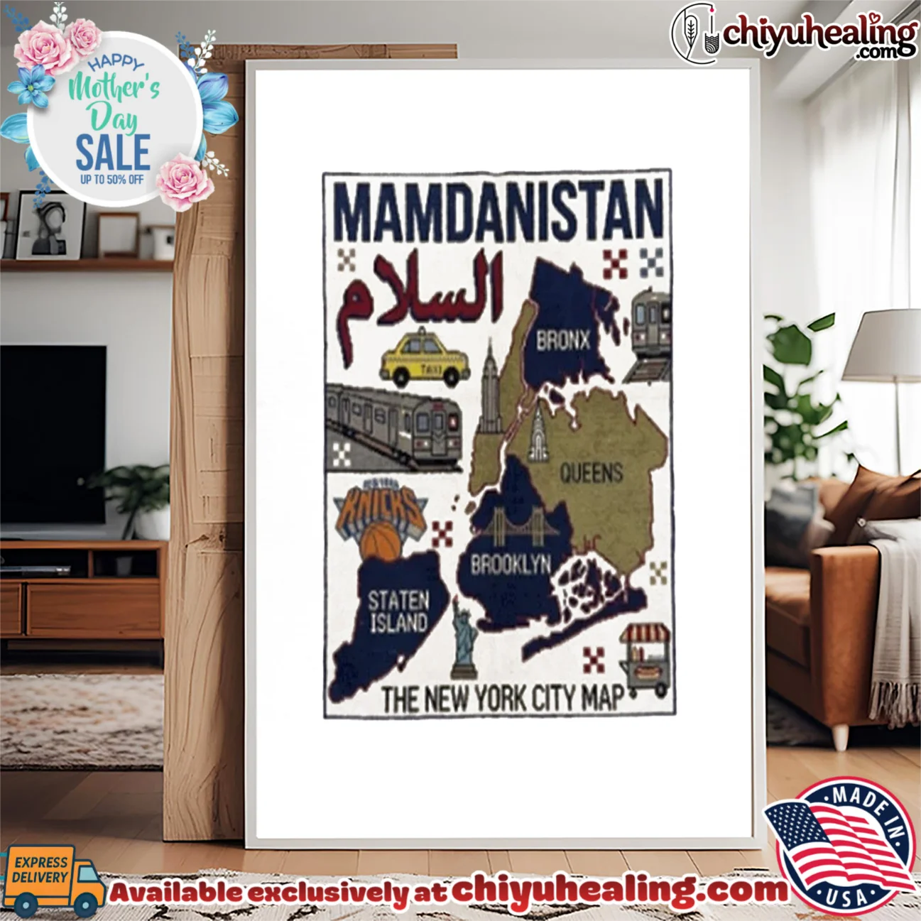 Mamdanistan New York City map graphic timeless shirt & hoodie | 2026 Edition Drop Mamdanistan New York City map graphic