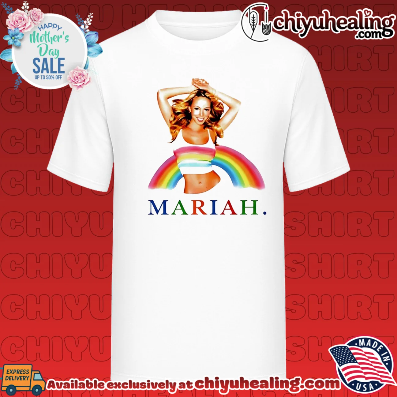 Mariah Carey Rainbow Pop Music Diva shirt