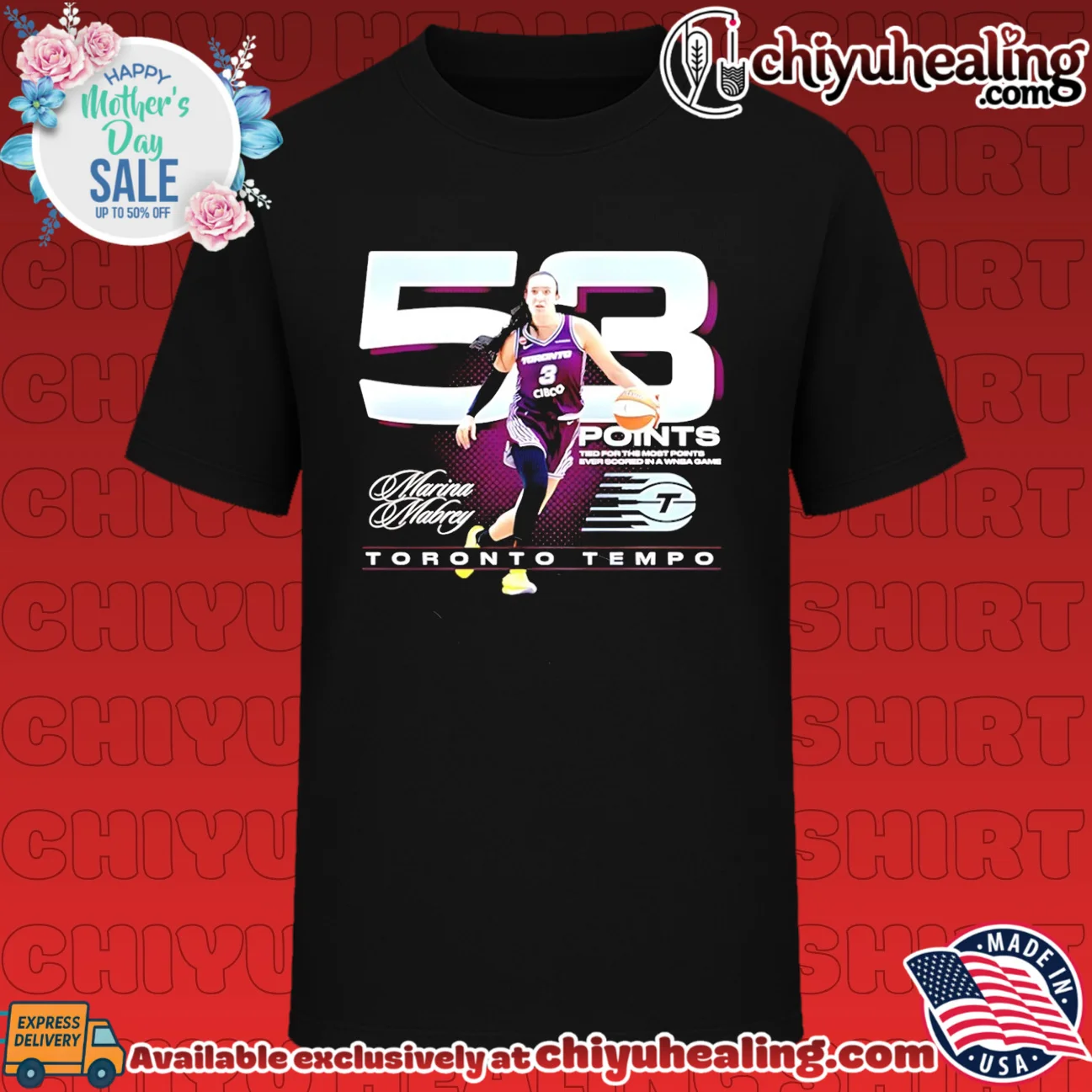 Marina Mabrey Toronto Tempo 53 Points Milestone shirt & hoodie