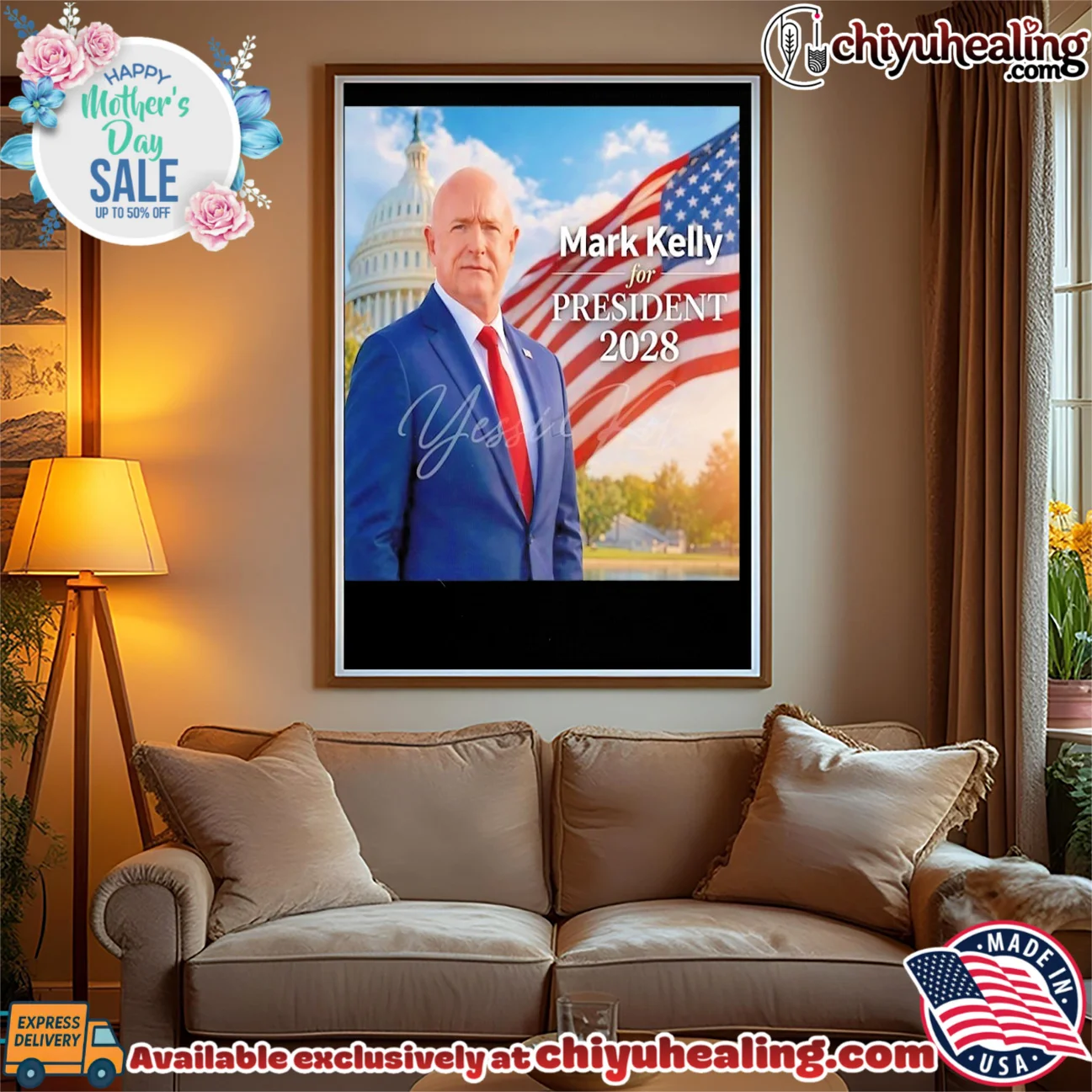 Mark Kelly for president 2028 promotional graphic masterpiece shirt & hoodie - The Fan Collection Mark Kelly for president 2028 promotional graphic