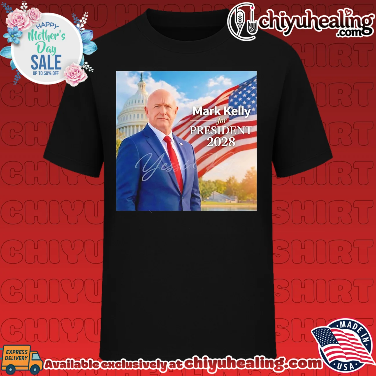 Mark Kelly for president 2028 promotional graphic