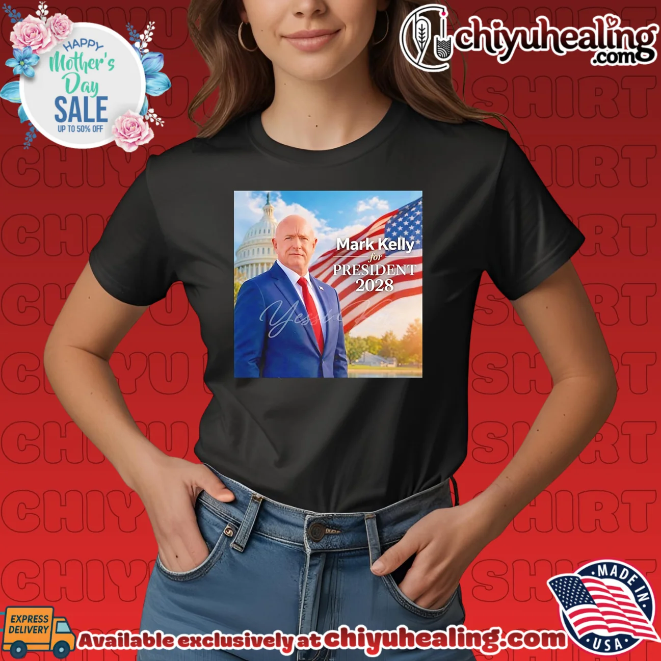 Mark Kelly for president 2028 promotional graphic masterpiece shirt & hoodie - The Fan Collection Mark Kelly for president 2028 promotional graphic
