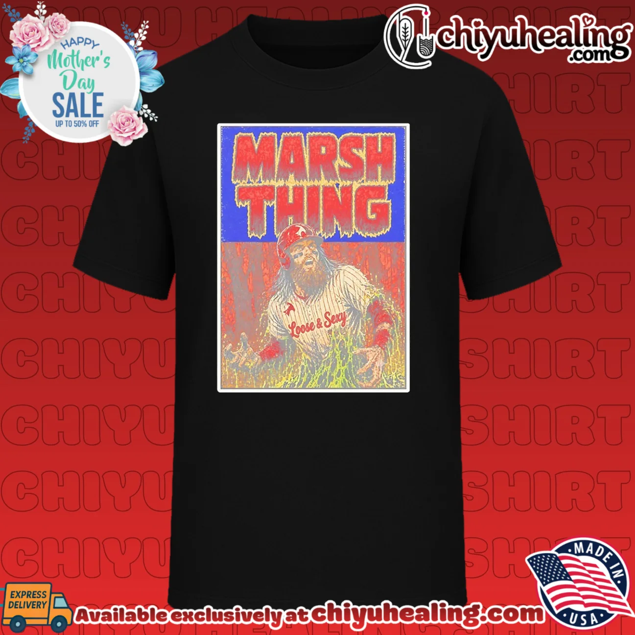 Marsh Thing Brandon Marsh Philadelphia Phillies Loose and Sexy shirt & hoodie