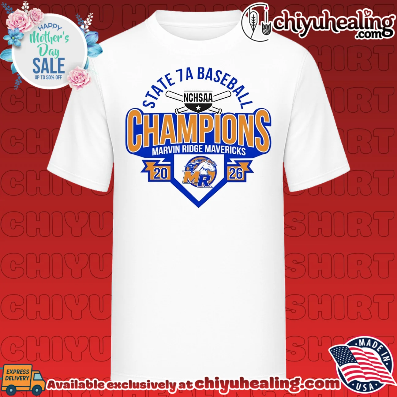 Marvin Ridge Mavericks 2026 NCHSAA State 7A Baseball Champions shirt