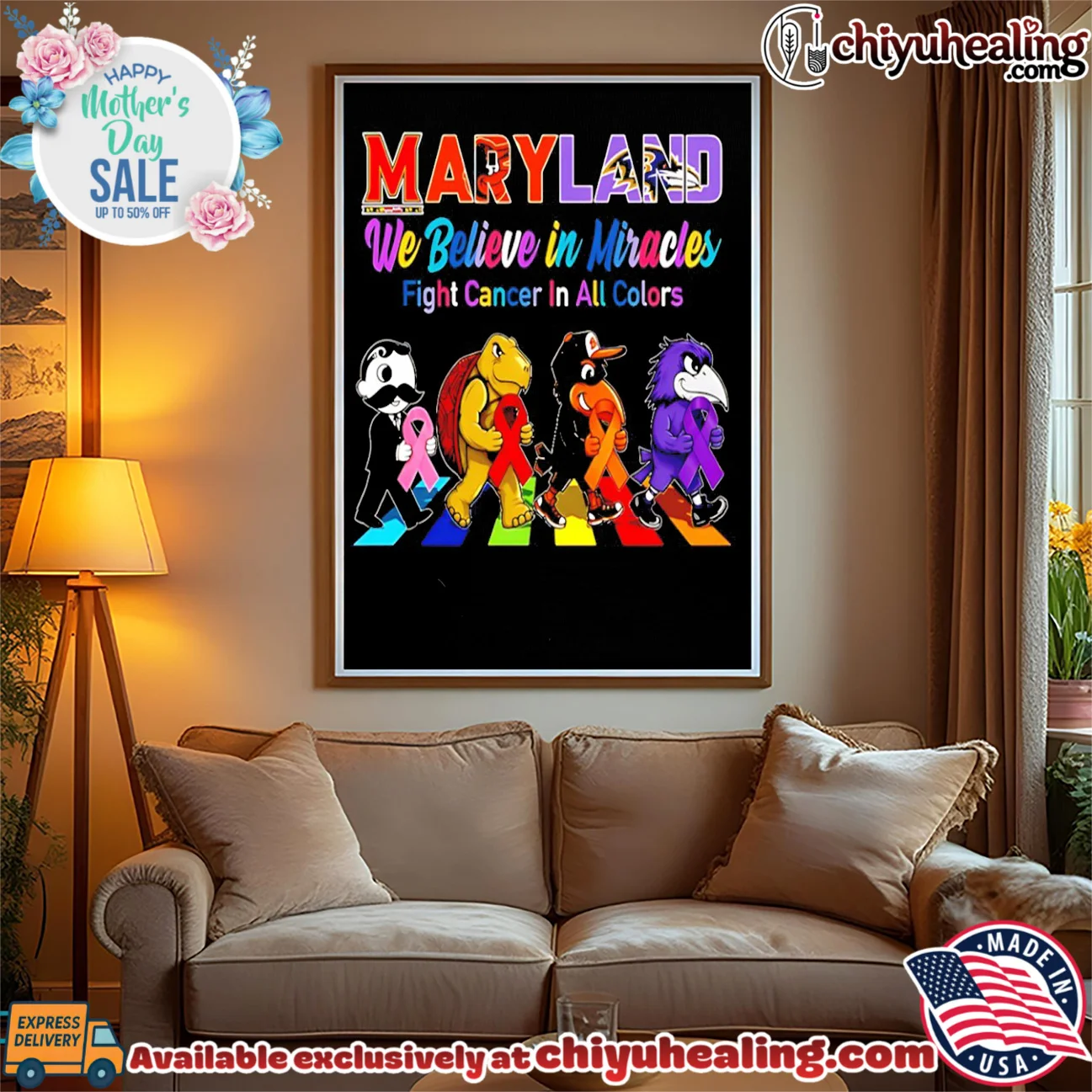 Maryland Sports We believe in Miracles fight cancer on all color abbey road prime shirt & hoodie | Iconic Look Maryland Sports We believe in Miracles fight cancer on all color abbey road