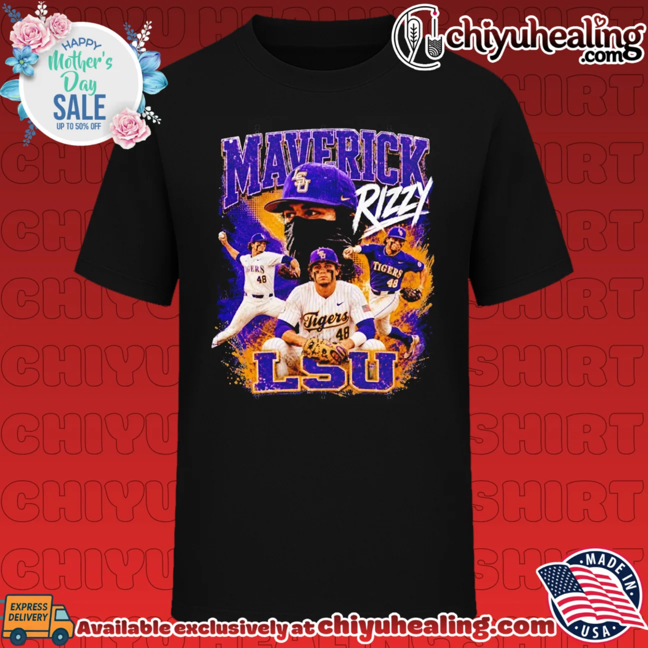 Mavrick Rizy LSU Tigers Baseball player collage
