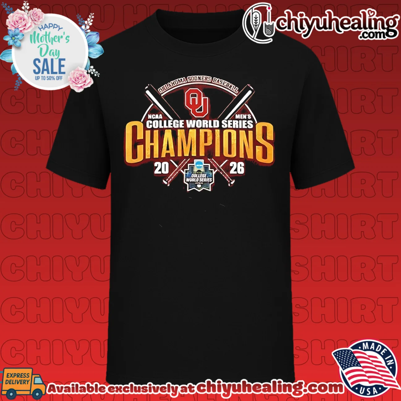 MCWS Oklahoma Sooners Baseball NCAA Men's College World Series Champions 2026 shirt & hoodie