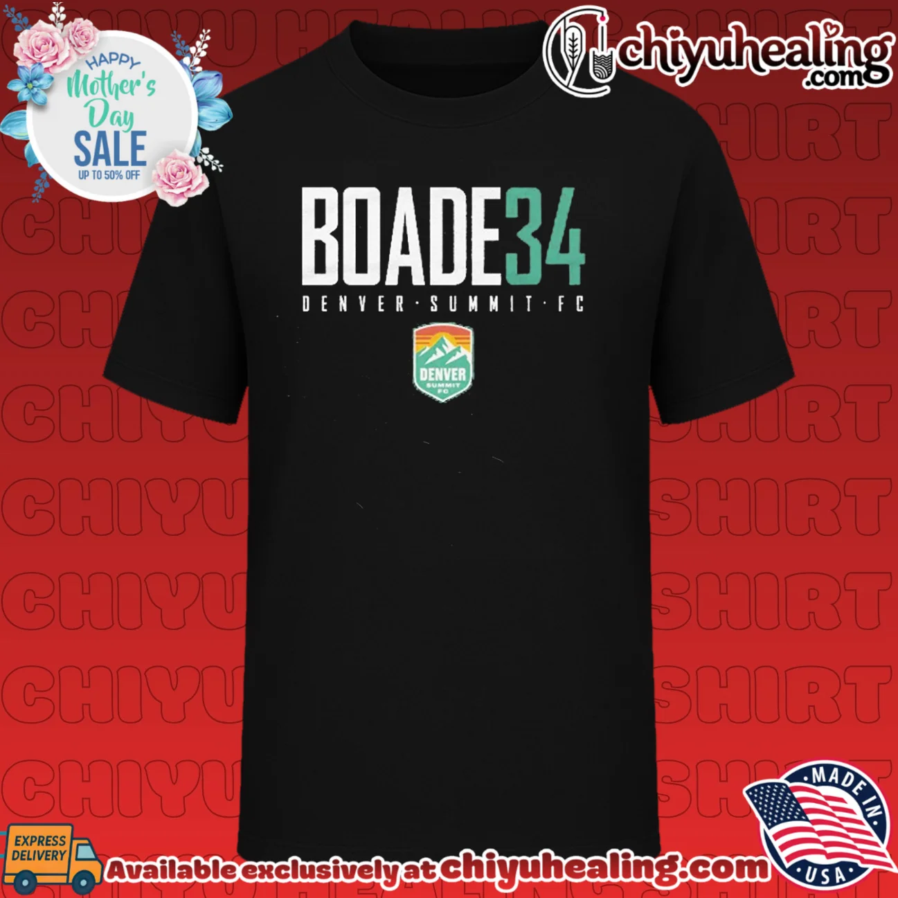 Meg Boade 34 Denver Summit FC Soccer Player Jersey shirt & hoodie