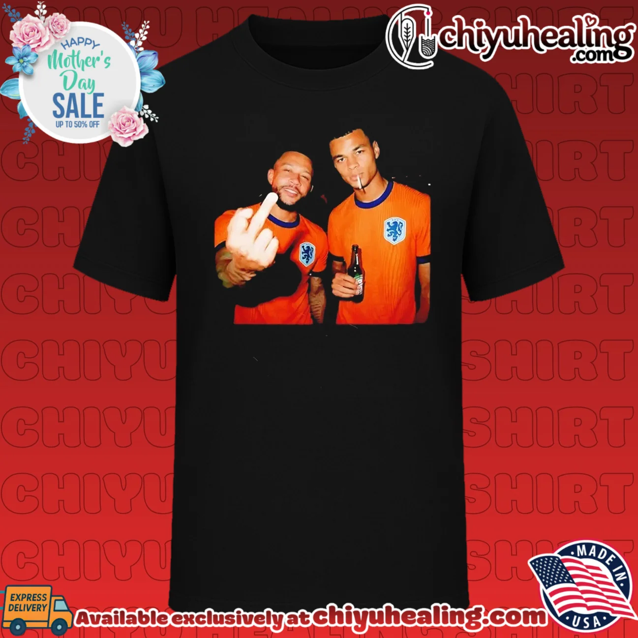 Memphis Depay and Cody Gakpo Netherlands National Football Team middle finger shirt & hoodie