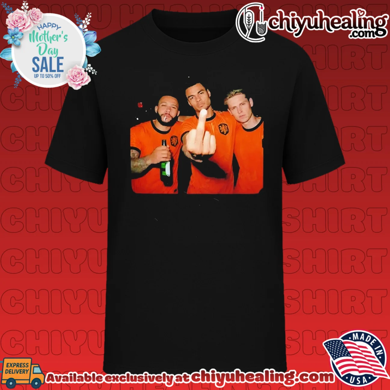 Memphis Depay Cody Gakpo and Frenkie de Jong Netherlands FC middle finger shirt & hoodie