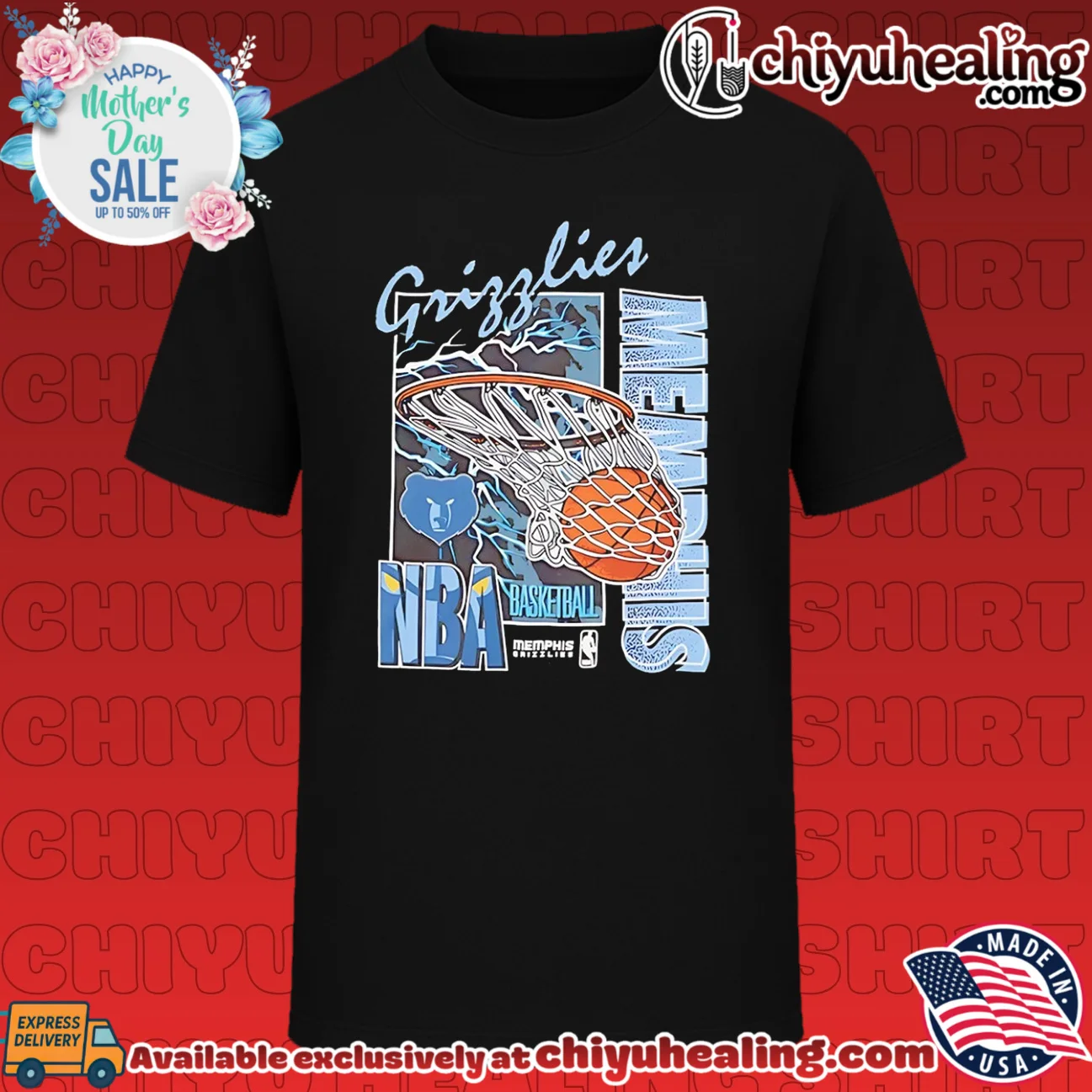 Memphis Grizzlies basketball hoop graphic shirt & hoodie