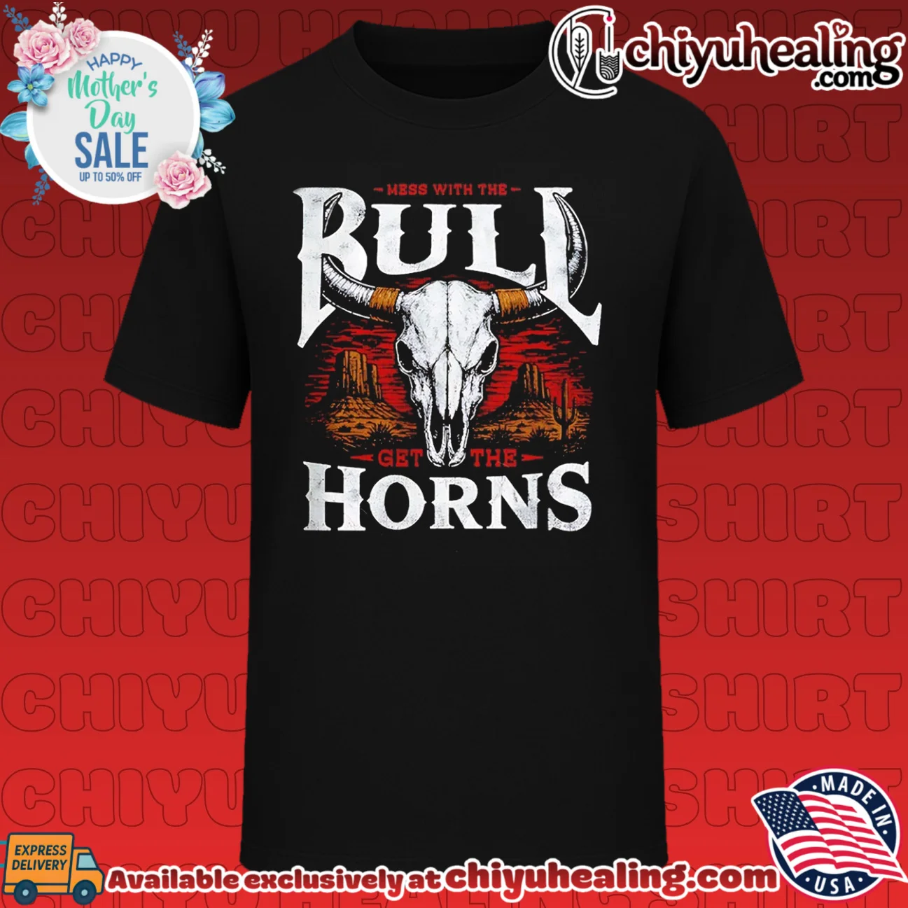 Mess with the Bull Get the Horns Shield Republic shirt & hoodie