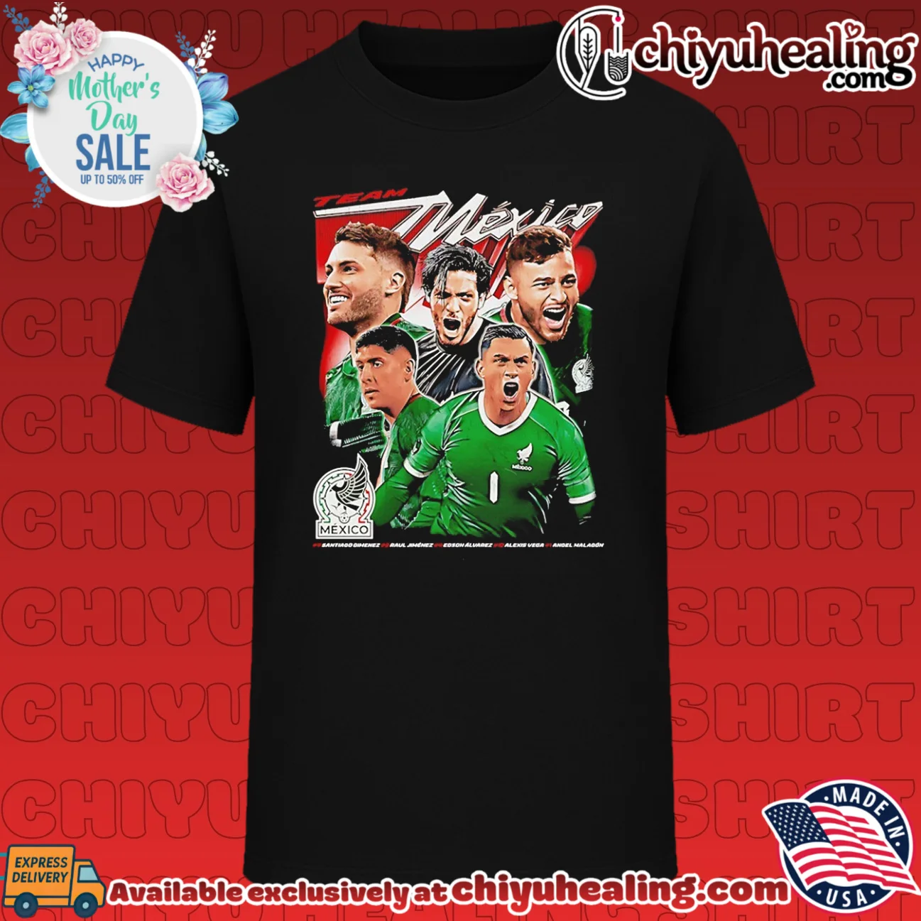 Mexico National Team Collage Vintage 2026