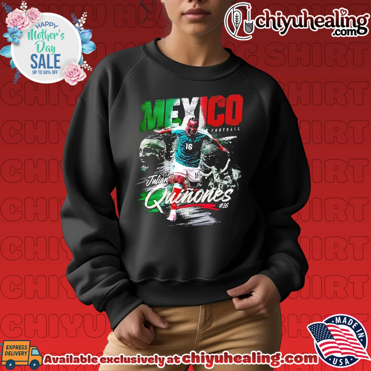 Mexico soccer player Julian Quinones running pose vintage essential shirt & hoodie - Premium Streetwear Mexico soccer player Julian Quinones running pose vintage