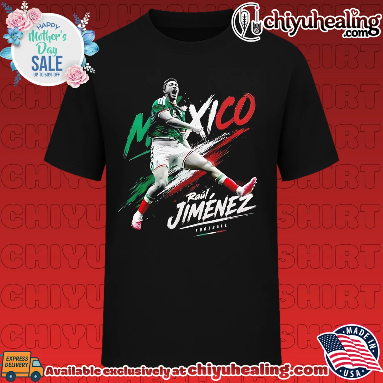 Mexico soccer player Raul Jimenez portrait