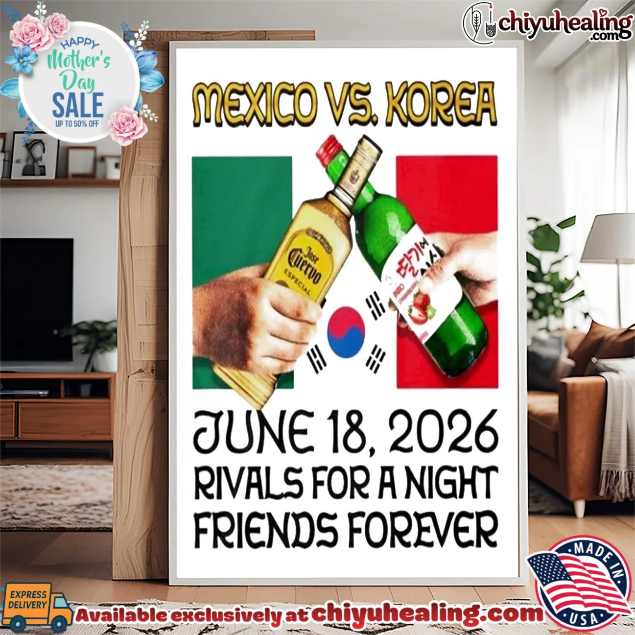Mexico vs Korea Rivals For A Night Friends Forever shirt & hoodie Mexico vs Korea Rivals For A Night Friends Forever