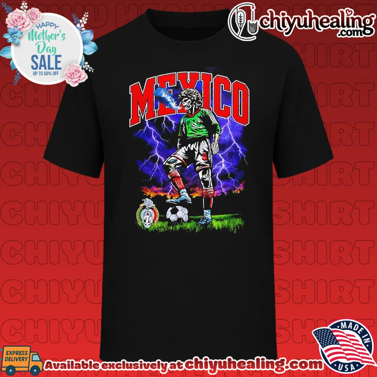 Mexico World Cup skeleton soccer player vintage