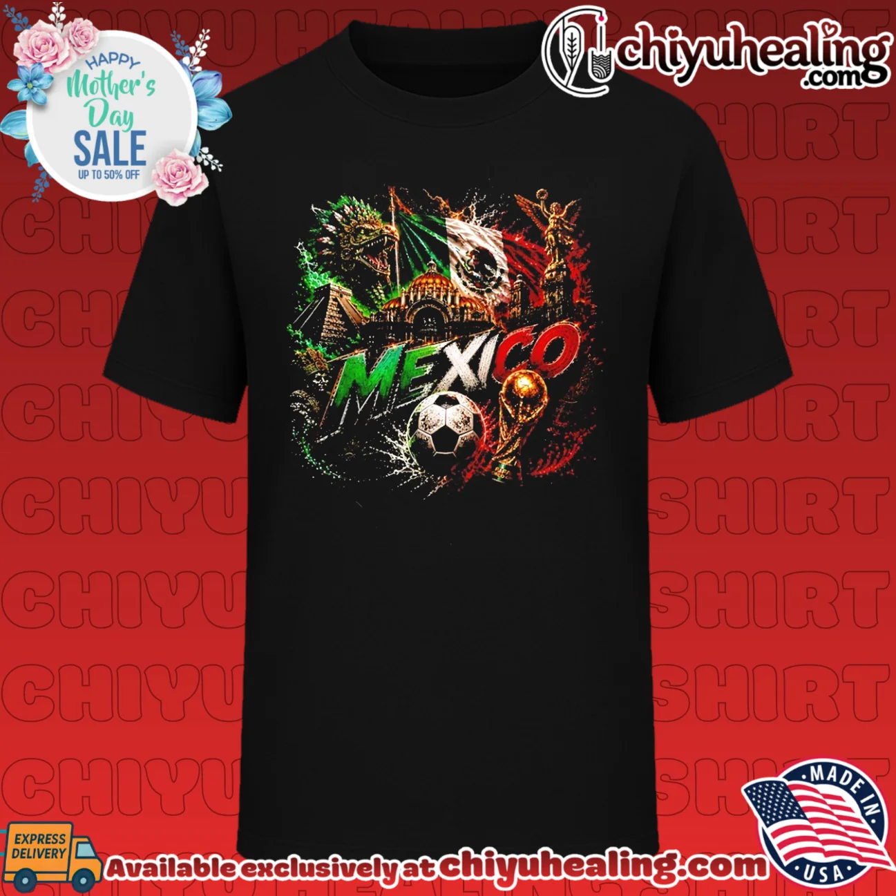Mexico World Cup Soccer Aztec Heritage and Angel of Independence