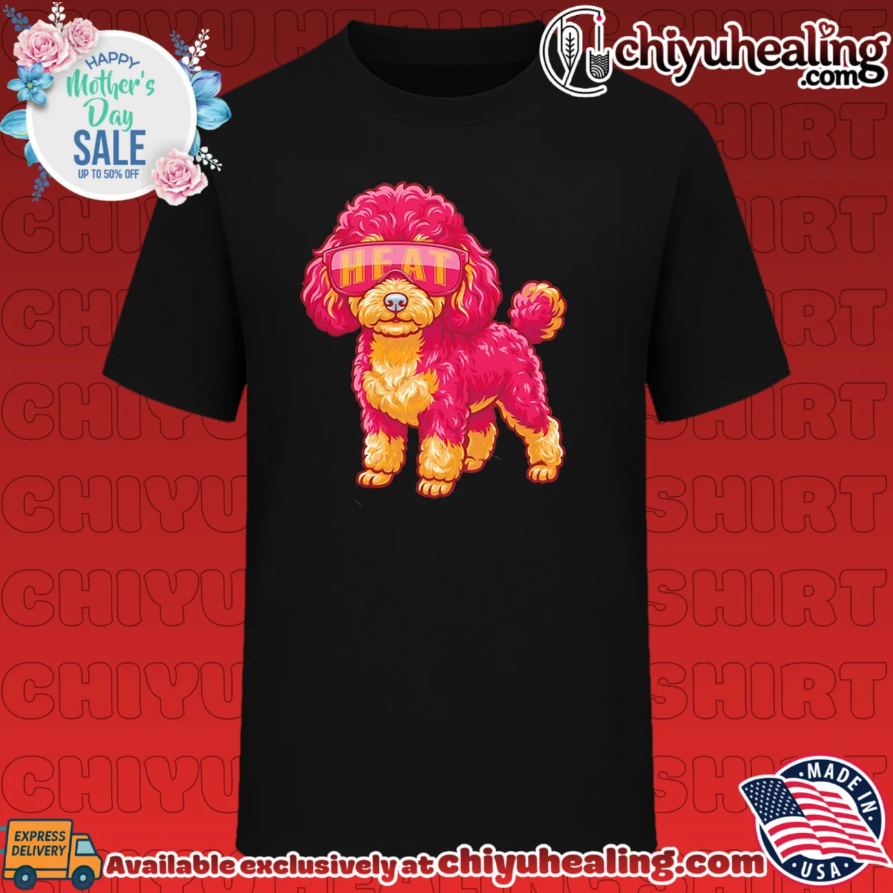 Miami Heat Teacup Poodle cartoon