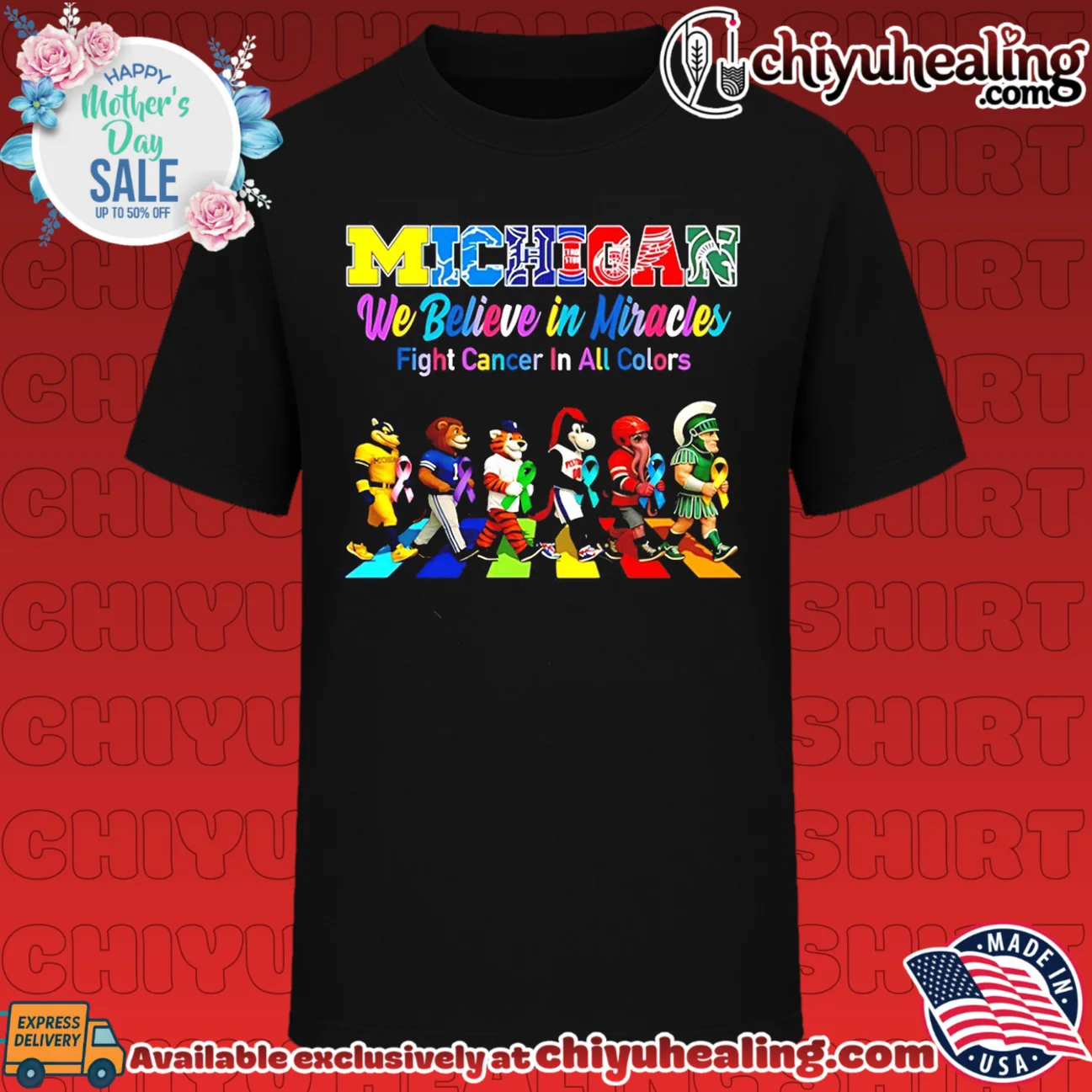 Michigan Sports We believe in Miracles fight cancer on all colors abbey road