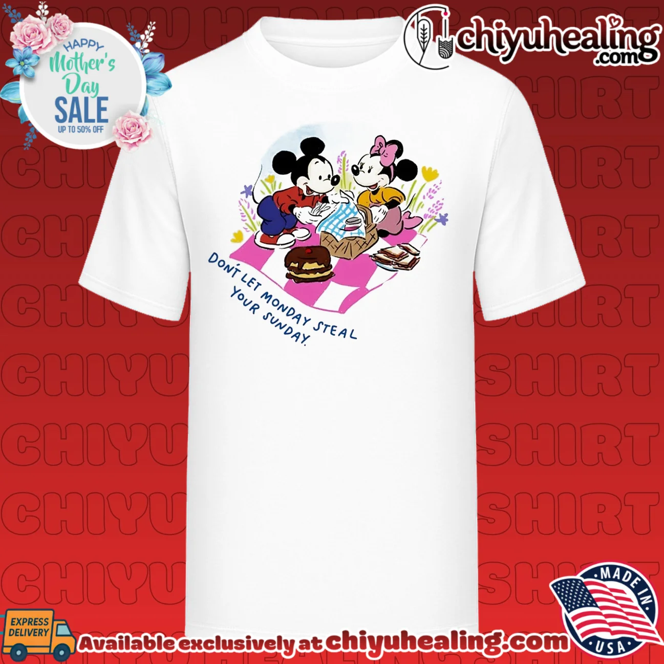 Mickey and minnie mouse don't let monday steal your sunday