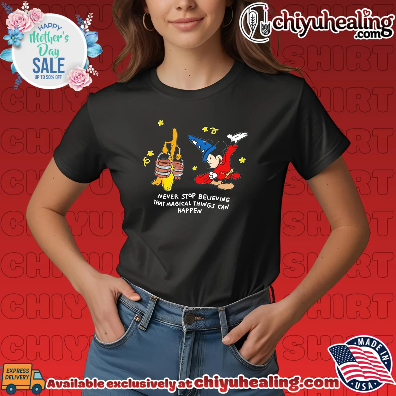 Mickey mouse never stop believing that magical things can happen shirt & hoodie Mickey mouse never stop believing that magical things can happen