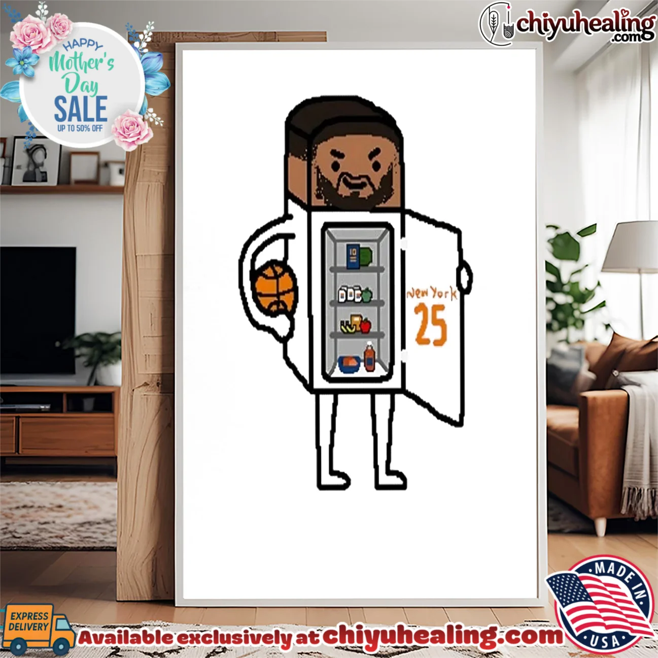 Mikal Bridges New York Knicks Fridge Nba shirt & hoodie Mikal Bridges New York Knicks Fridge Nba