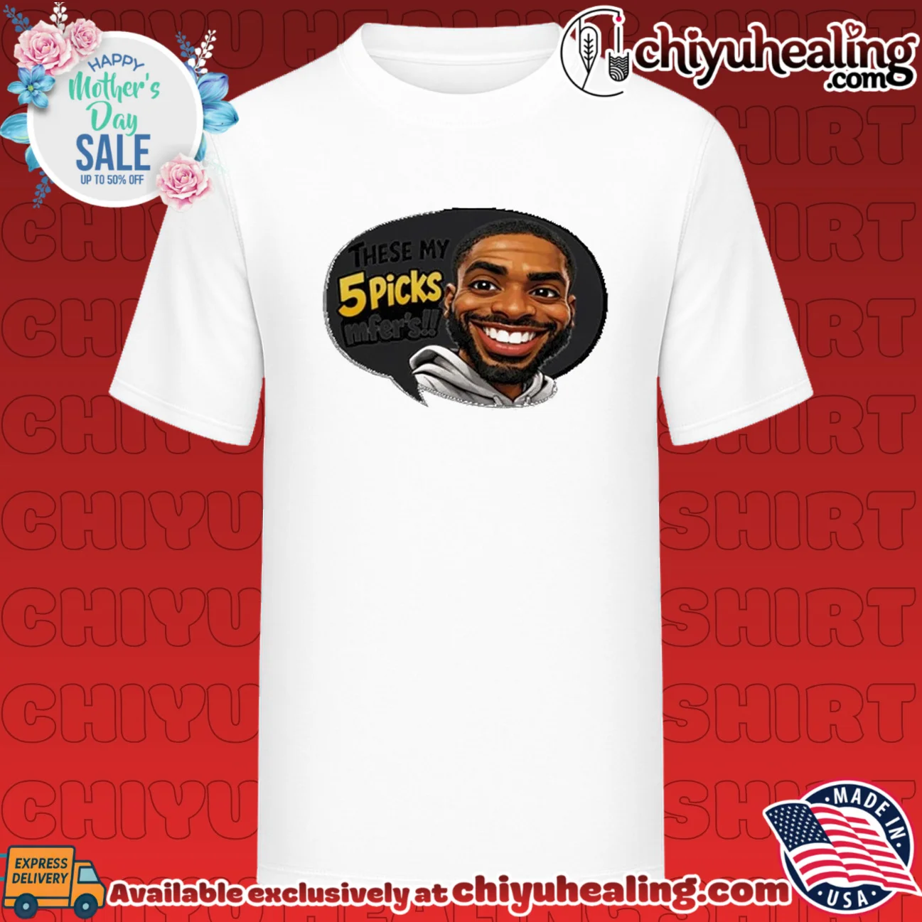 Mikal Bridges these my 5 picks caricature