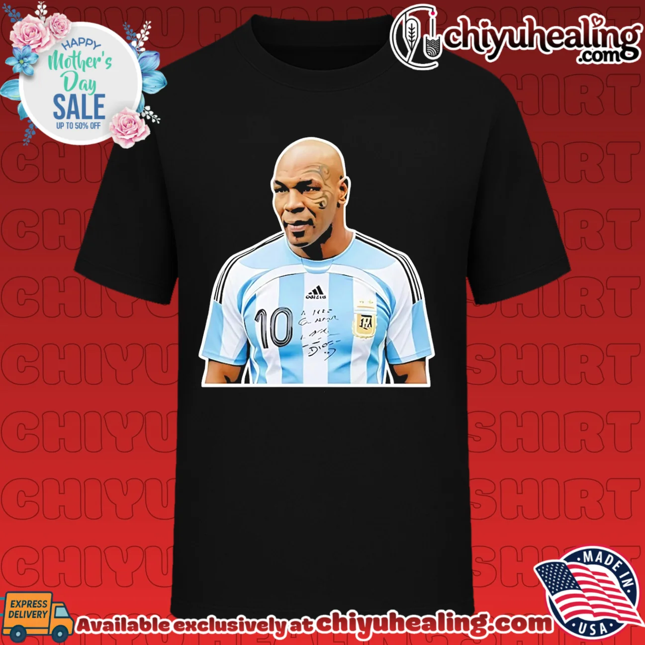 Mike Tyson Messi Argentina National Football Team Jersey